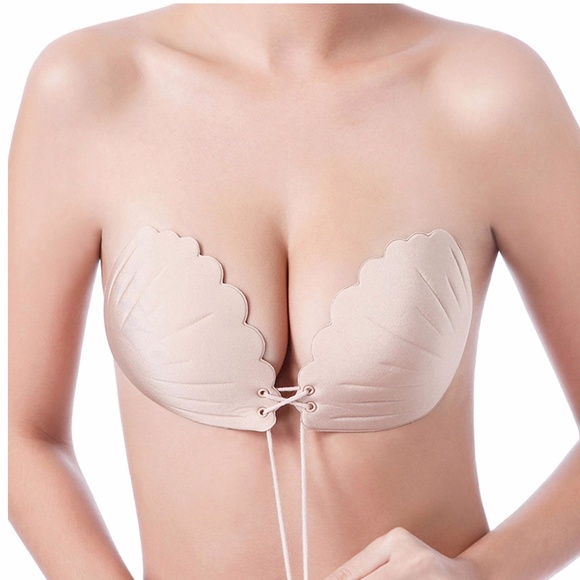 2Pairs Women Invisible Bra Strapless Push Up Bra - Picture 4 of 7